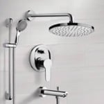 Remer TSR53 Tub and Shower Faucet Set with Handheld and Rain Shower Head